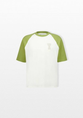 AMI PARIS Ανδρικό Λευκό Boxy Fit Cotton T-Shirt