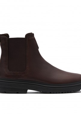 CLARKS ΑΝΔΡΙΚΟ ΜΠΟΤΑΚΙ Badbury Easy 26183258 Dark Brown Lea