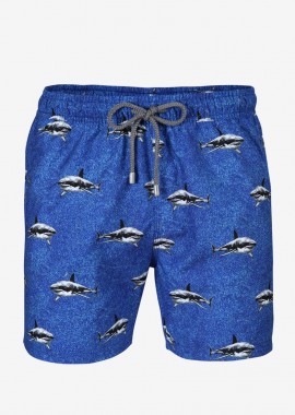 John Frank Sharks Ανδρικό Μαγιό Σορτς Εμπριμέ Εμπριμέ