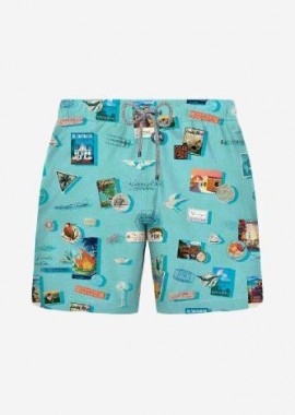 John Frank Ανδρικό Μαγιό Σορτς Γαλάζιο Γαλάζιο