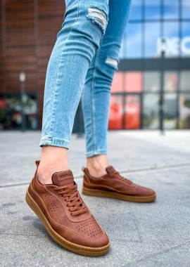 Ανδρικά ταμπά Sneakers δερματίνη με κορδόνια CH157T