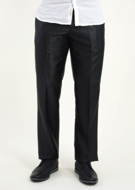 Ανδρικό μαύρο υφασμάτινο παντελόνι γυαλιστερό 5501000