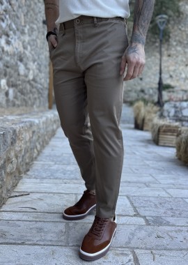 Ανδρικό πούρο υφασμάτινο chinos παντελόνι με λάστιχο JR0020