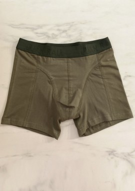 Ανδρικό βαμβακερό χακί μποξεράκι μονόχρωμο JR25420