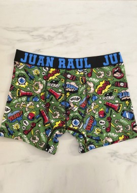 Ανδρικό βαμβακερό πράσινo μποξεράκι με σχέδια JR25418