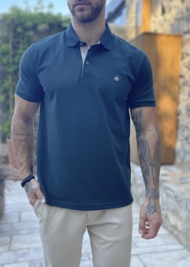 Everbest ανδρική κυπαρισσί πικέ Polo μπλούζα Plus Size 252834K