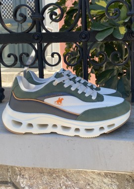 US GRAND POLO ανδρικά λαδί ανθρακί casual sneakers GPM4570561