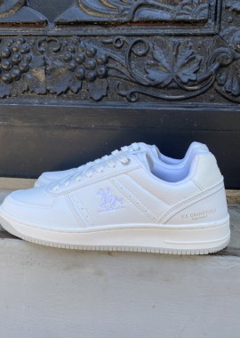 Us Grand Polo ανδρικά λευκά casual sneakers GPM524705W