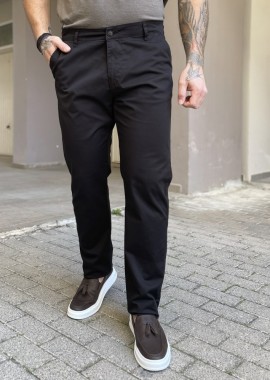 Ανδρικό μαύρο παντελόνι καπαρντίνα Chinos BO2909