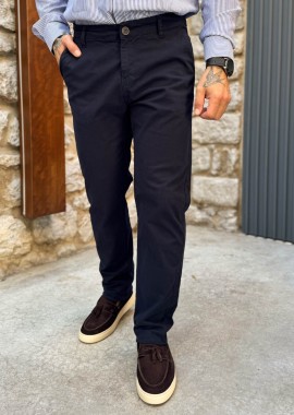Ανδρικό μπλε παντελόνι καπαρντίνα Chinos BO1909
