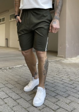 NDC Ανδρική χακί βαμβακερή βερμούδα με τύπωμα 222977X