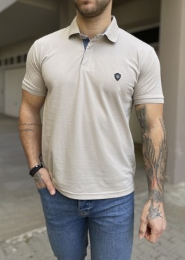 Everbest ανδρική γκρι πικέ Polo μπλούζα Plus Size 252832G