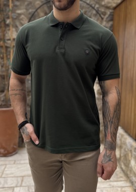 Everbest ανδρική κυπαρισσί πικέ Polo μπλούζα Plus Size 262839K