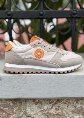 Refresh αντρικά μπεζ sneakers με ύφασμα 175515