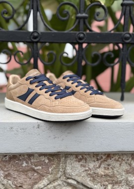 Teddy Smith ανδρικά κάμελ sneakers με μπλε λεπτομέρειες 120595