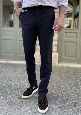 Joggermen ανδρικό μπλε υφασμάτινο παντελόνι 2014B