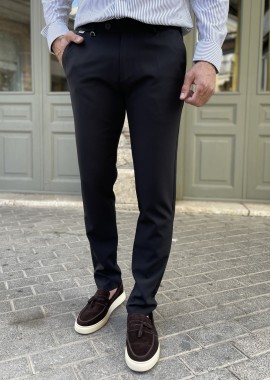 Joggermen ανδρικό μαύρο υφασμάτινο παντελόνι 2014