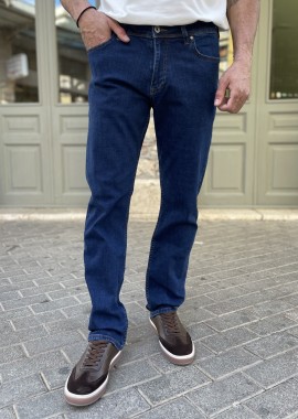 Ανδρικό μπλε σκούρο τζιν ελαστικό σε ίσια γραμμή LC17608