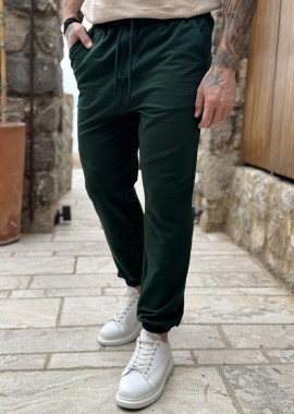 Ανδρική πράσινη αθλητική φόρμα με λάστιχο PR2630