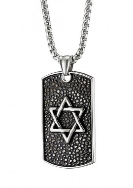Κολιέ Από Ανοξείδωτο Ατσάλι Με Πεντάλφα AS15990