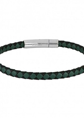 Βραχιόλι Από Δέρμα Και Ατσάλι TU29854