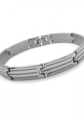 Βραχιόλι ανδρικό από ατσάλι με όμορφο σχέδιο BA233