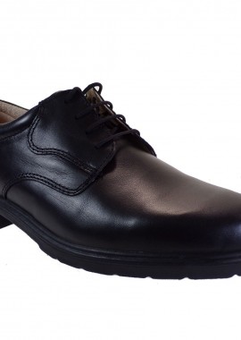 Aeropelma Duetto Ανδρικά Παπούτσια Σκαρπίνι Υπηρεσίας 4008 Μαύρο Δέρμα