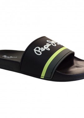 Pepe Jeans SLIDER UNISEX Παντόφλες PMS70123-999 Μαύρο