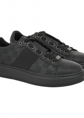 Renato Garini Ανδρικά παπούτσια Sneakers 700-683 Μαύρο Στάμπα V57006832S41