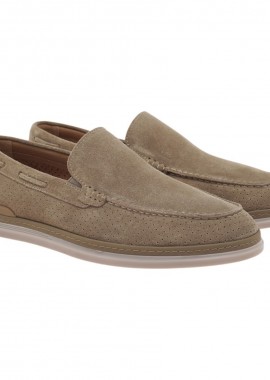 Renato Garini - Renato Garini Ανδρικά παπούτσια LOAFERS 15W-702 Μπέζ Σκούρο Καστόρι W515W702138Z
