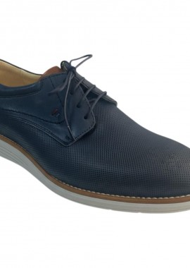 Damiani - Damiani Shoes Ανδρικά Παπούτσια Δερμάτινα 5400 Μπλέ Δέρμα