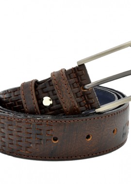 δερμάτινη ανδρική ζώνη esse kappa με φάρδος 3,5cm zn3352k