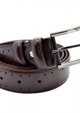 δερμάτινη ανδρική ζώνη bergman με φάρδος 3,5 cm b3553br