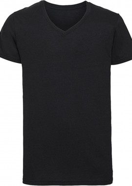 Ανδρικό T-Shirt με V λαιμόκοψη Tee Russell R-166M-0 Black