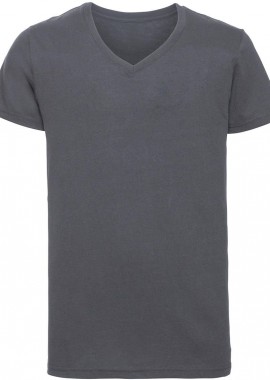 Ανδρικό T-Shirt με V λαιμόκοψη Tee Russell R-166M-0 Convoy Grey