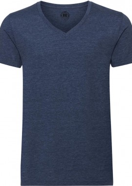 Ανδρικό T-Shirt με V λαιμόκοψη Tee Russell R-166M-0 Bright Navy Marl