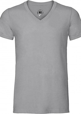 Russell - Ανδρικό T-Shirt με V λαιμόκοψη Tee Russell R-166M-0 Silver Marl