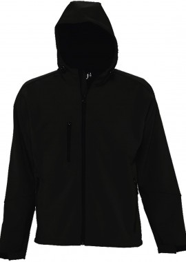 - Ανδρικό softshell με κουκούλα Replay Men SOLS 46602 Black