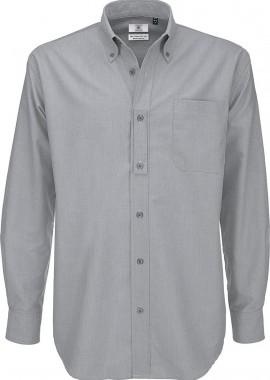 - Ανδρικό μακρυμάνικο πουκάμισο B & C Oxford LSL Silver Moon
