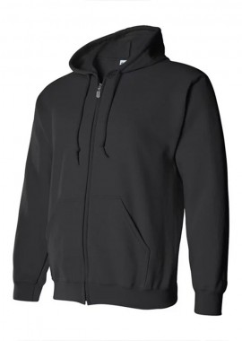 - Heavyweight Full Zip Hooded Sweat Gildan 18600 Black