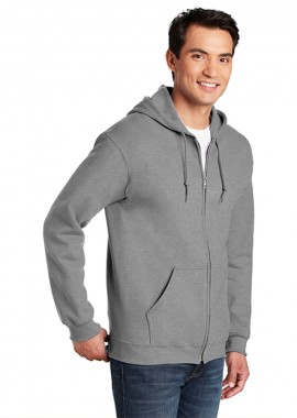 Heavyweight Full Zip Hooded Sweat Gildan 18600 Sport Grey