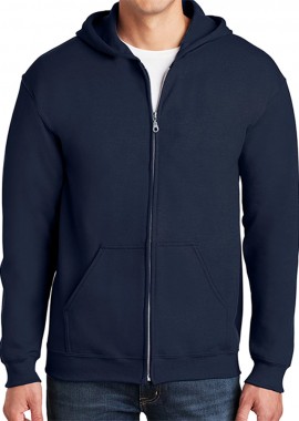 - Heavyweight Full Zip Hooded Sweat Gildan 18600 Navy