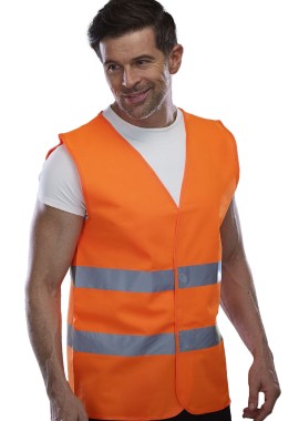 Ανδρικο Γιλεκο Εργασιας Fluo 2 Bands Yoko HVW102 Fluo Orange