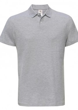 - Ανδρική μπλούζα Polo Pique B & C ID.001 Heather Grey