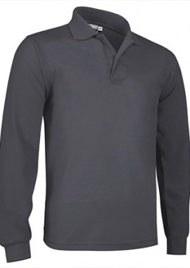 Valento - Ανδρικό Μακρυμάνικο Polo Valento Predator Charcoal Grey