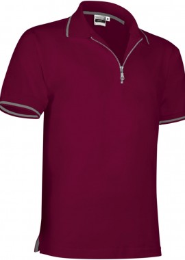 Κοντομάνικο Polo Shirt GOLF Valento POVAGOLGT Mahogany Garnet-Cement Grey