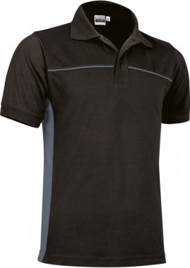 - Κοντομάνικο Polo Shirt THUNDER Valento POVATHUNG Black-Cement Grey