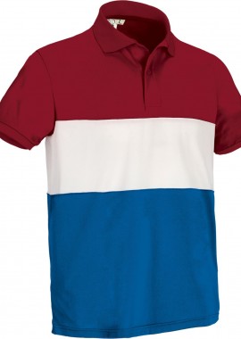 - Κοντομάνικο Polo Shirt VARSITY Valento POVAVARLB Lotto Red-White-Royal Blue