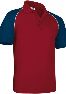 - Κοντομάνικο Polo Shirt VENUR Valento POVARGCRM Lotto Red-Orion Navy Blue-White