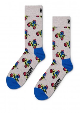 Κάλτσες ανδρικές Happy Socks Γκρι P003204 Motor Bike Sock 100